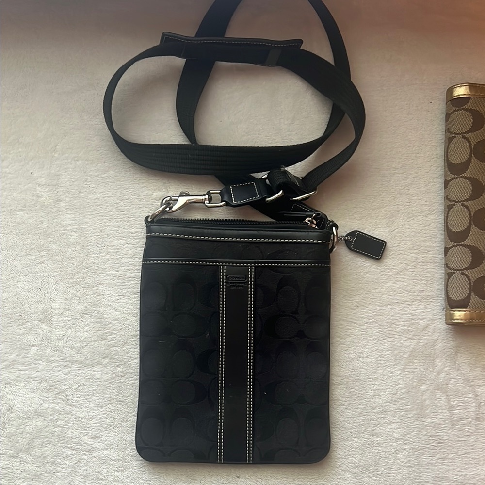 Coach Black Small Crossbody Bag Sleek Design Adjustable Strap